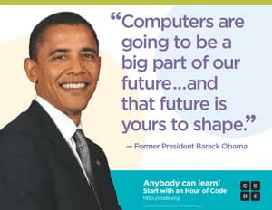 Obama with a quote about computers